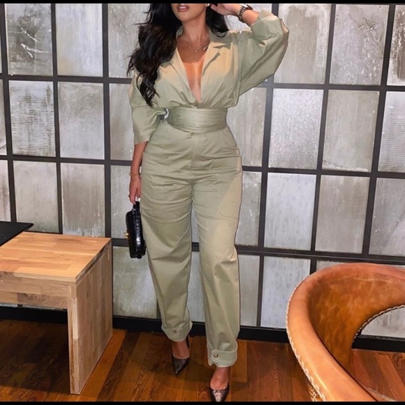 Zara Long Belted Jumpsuit - Picture 4 of 10